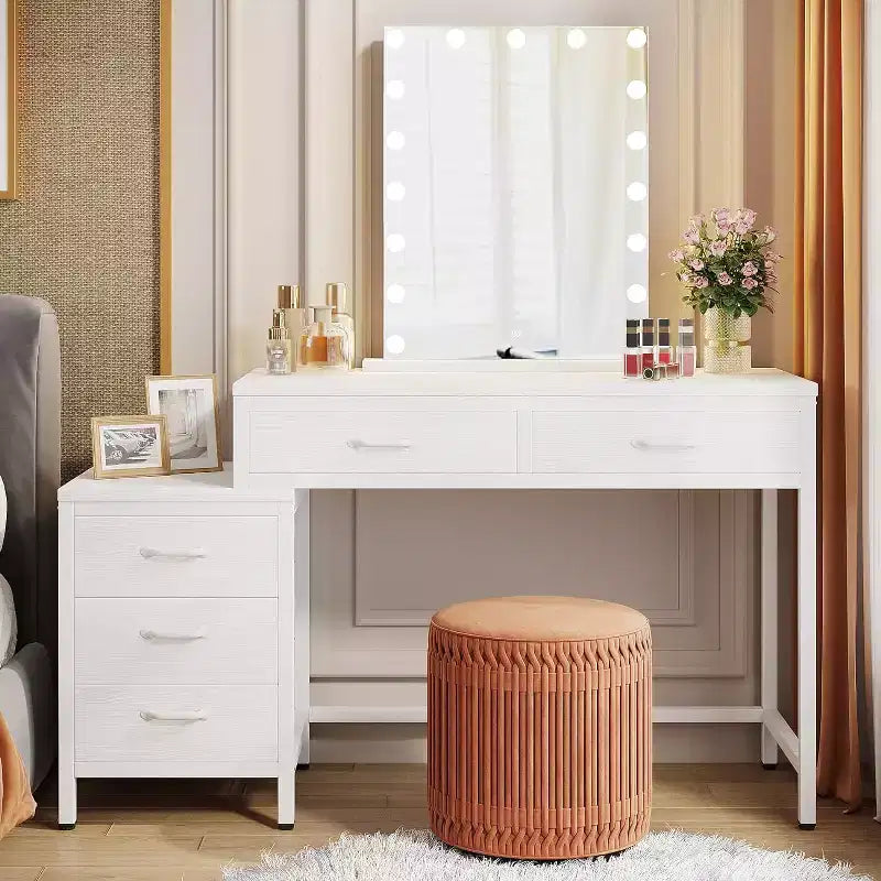 Coiffeuse Tribesigns avec 5 Tiroirs (Sans Miroir)