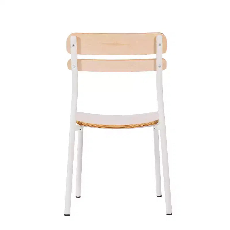 Chaise de salle à manger en bois massif de qualité commerciale Flash Furniture Cyprus avec cadre en métal et finition antique