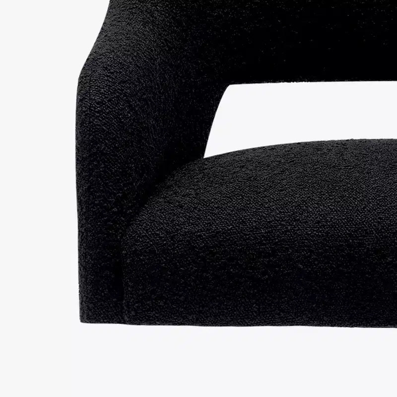 Fauteuil pivotant Genevieve de style moderne du milieu du siècle, avec revêtement en bouclé, par WestinTrends