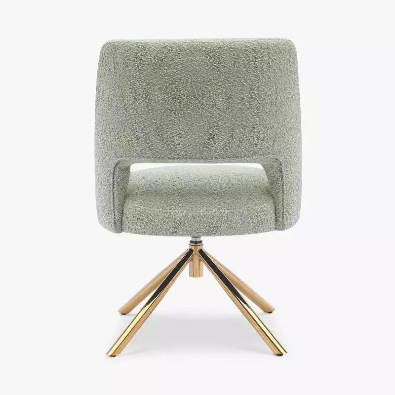Fauteuil pivotant Genevieve de style moderne du milieu du siècle, avec revêtement en bouclé, par WestinTrends