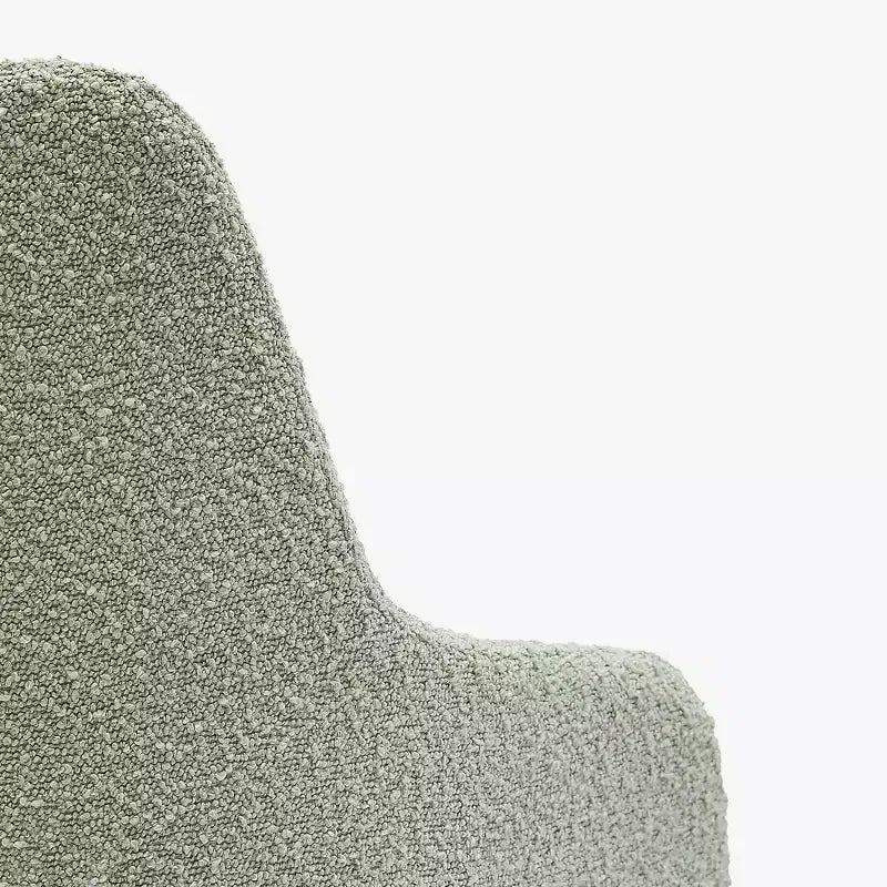 Fauteuil pivotant Genevieve de style moderne du milieu du siècle, avec revêtement en bouclé, par WestinTrends