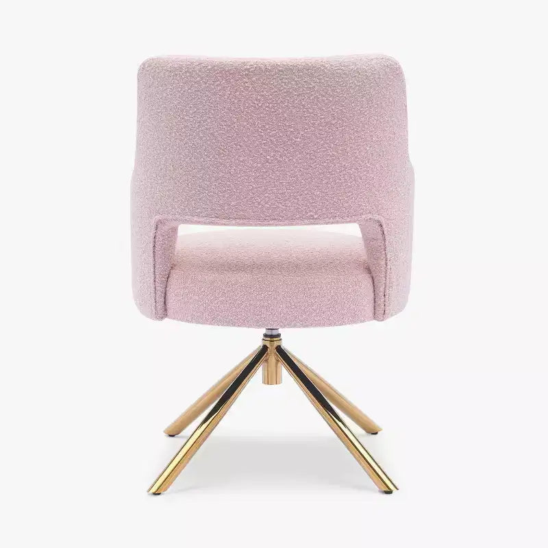 Fauteuil pivotant Genevieve de style moderne du milieu du siècle, avec revêtement en bouclé, par WestinTrends