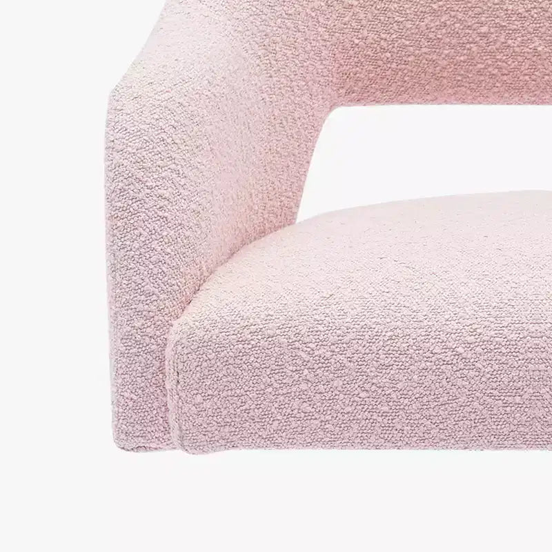 Fauteuil pivotant Genevieve de style moderne du milieu du siècle, avec revêtement en bouclé, par WestinTrends
