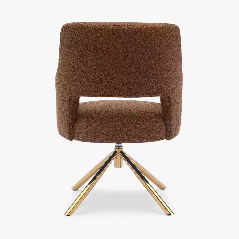 Fauteuil pivotant Genevieve de style moderne du milieu du siècle, avec revêtement en bouclé, par WestinTrends