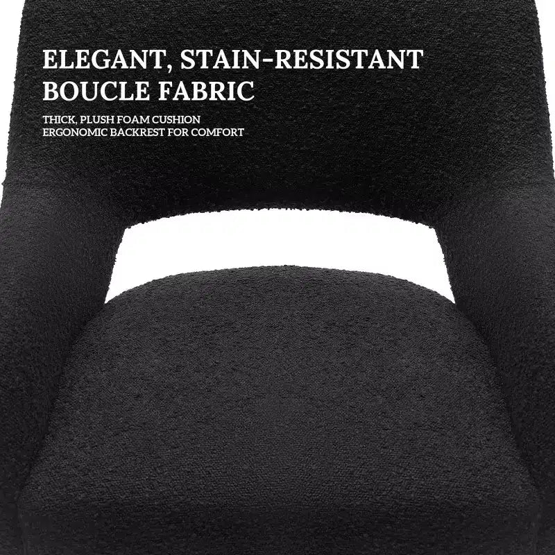 Fauteuil pivotant Genevieve de style moderne du milieu du siècle, avec revêtement en bouclé, par WestinTrends