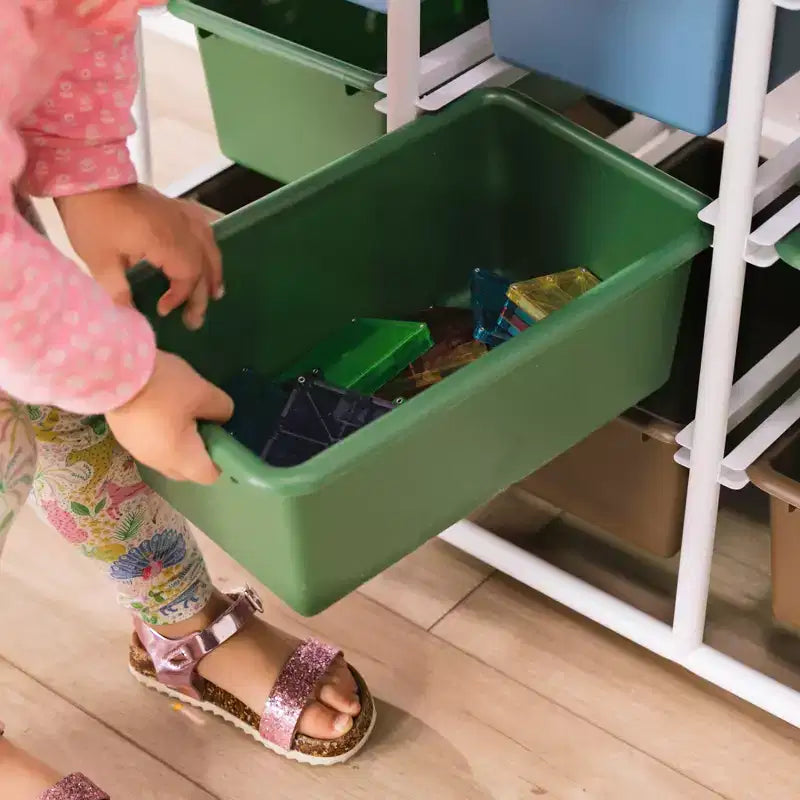 Étagère de rangement à 5 niveaux ECR4Kids avec 15 bacs de rangement, 5x3, organisation polyvalente