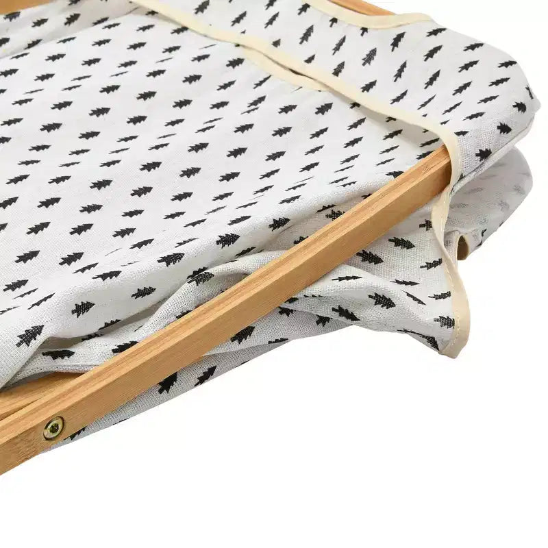 Panier à linge en bambou motif arbre pliant en X Household Essentials