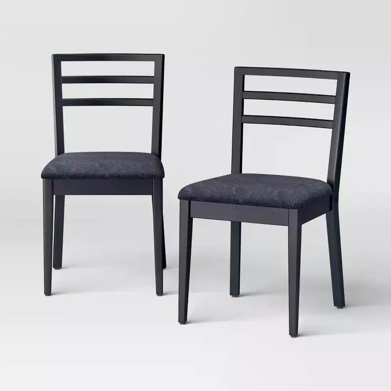 Lot de 2 chaises de salle à manger à barreaux avec assise rembourrée - Room Essentials