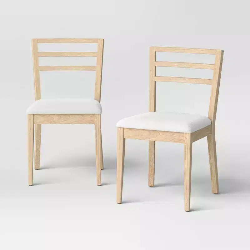 Lot de 2 chaises de salle à manger à barreaux avec assise rembourrée - Room Essentials