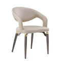Modern Unique Design Dining Chairs Set of 2, Beige,20.06D x 17.93W x 33.06H
