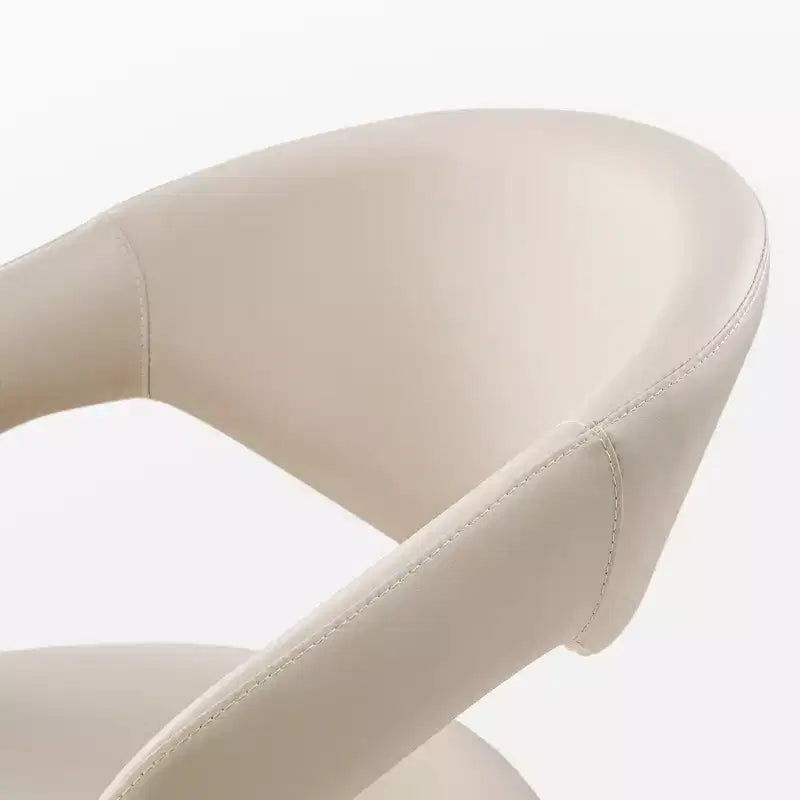 Lot de 2 chaises de salle à manger au design moderne et unique, beiges, 20.06P x 17.93L x 33.06H