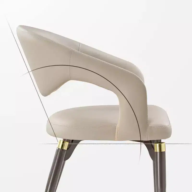 Lot de 2 chaises de salle à manger au design moderne et unique, beiges, 20.06P x 17.93L x 33.06H