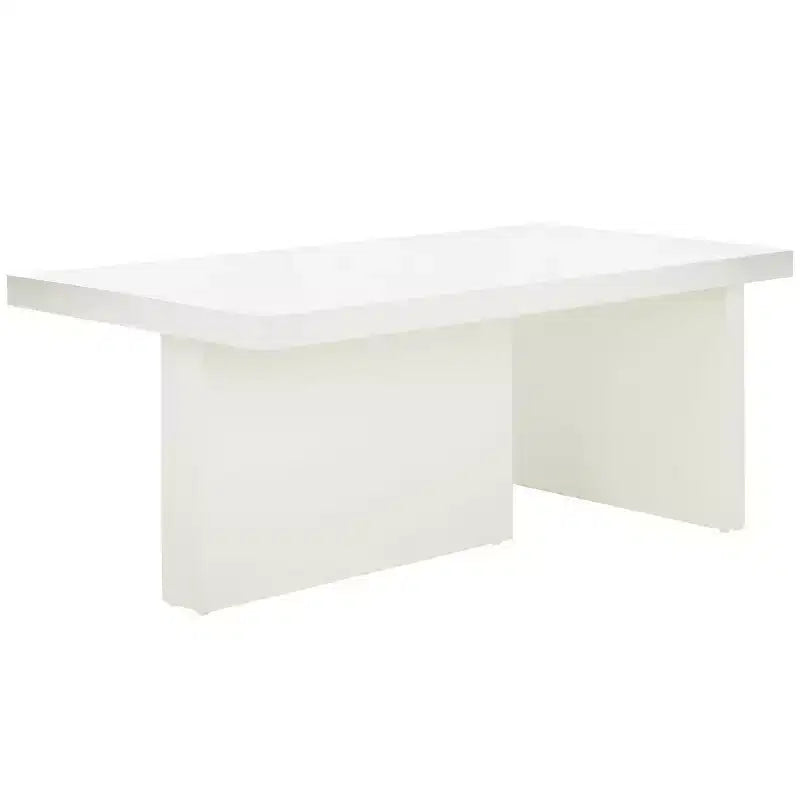 Table basse rectangulaire, ivoire/sable, cadre en bois, 1 pièce