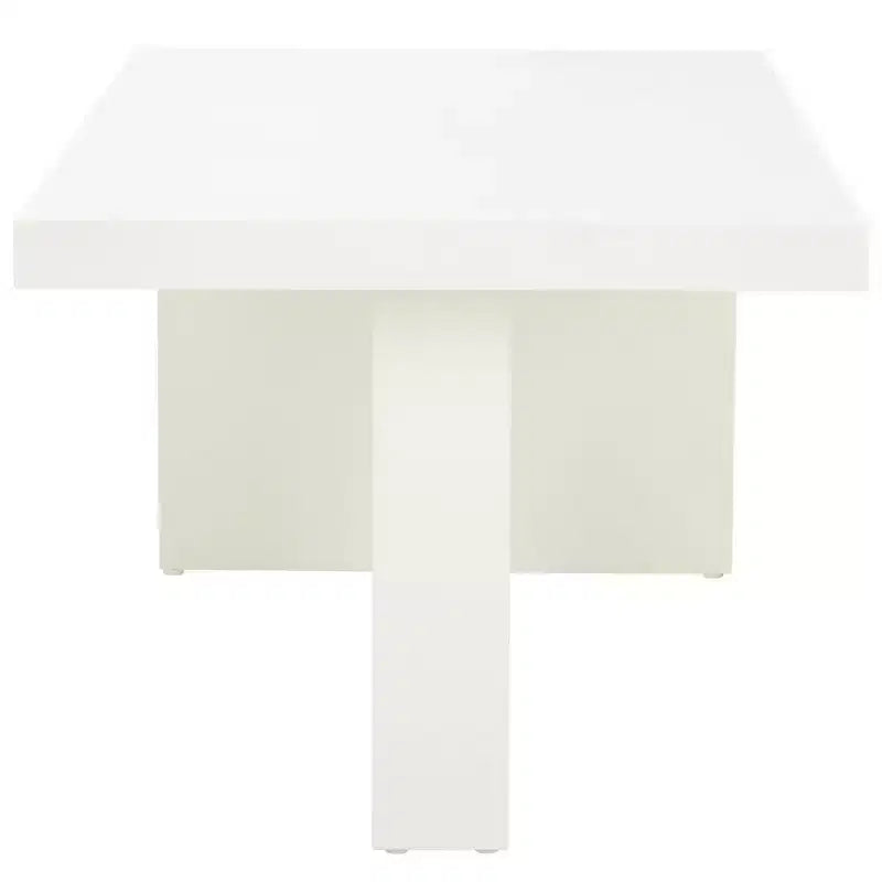 Table basse rectangulaire, ivoire/sable, cadre en bois, 1 pièce