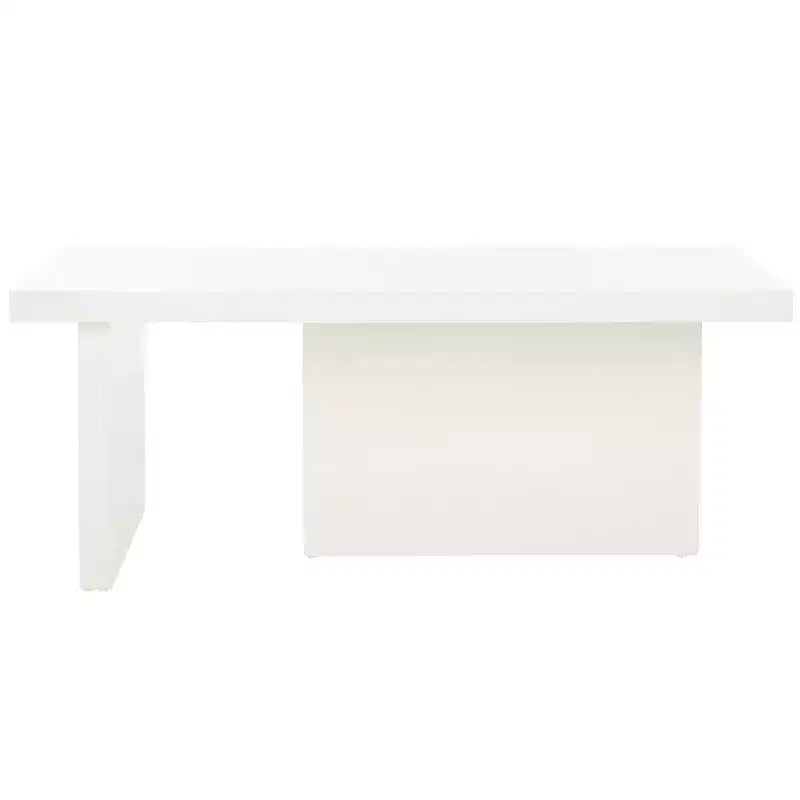 Table basse rectangulaire, ivoire/sable, cadre en bois, 1 pièce