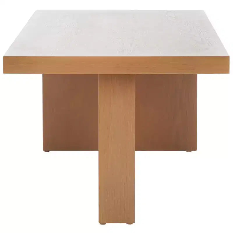 Table basse rectangulaire, ivoire/sable, cadre en bois, 1 pièce