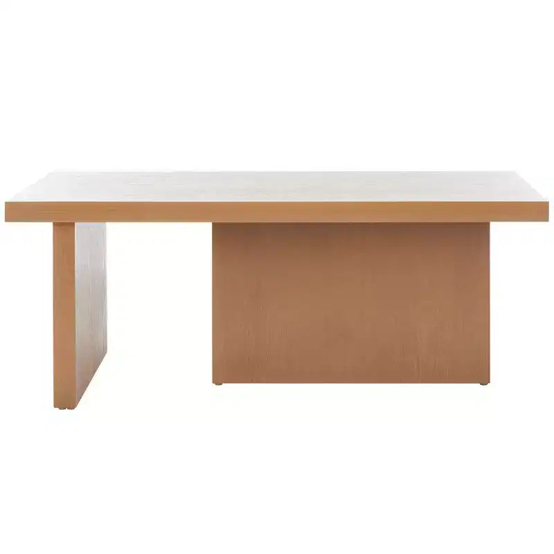 Table basse rectangulaire, ivoire/sable, cadre en bois, 1 pièce