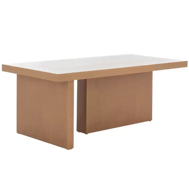 Table basse rectangulaire, ivoire/sable, cadre en bois, 1 pièce