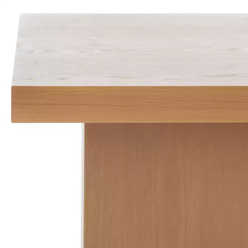 Table basse rectangulaire, ivoire/sable, cadre en bois, 1 pièce