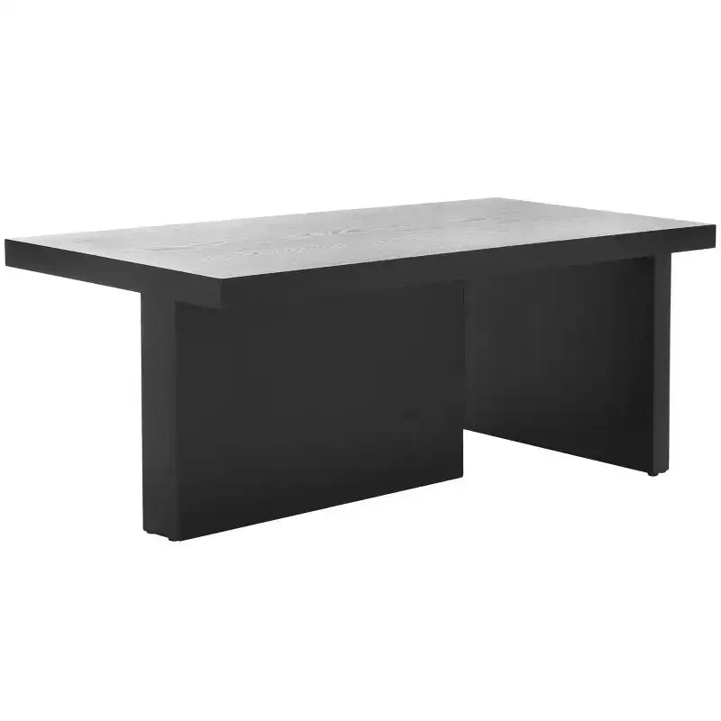 Table basse rectangulaire, ivoire/sable, cadre en bois, 1 pièce