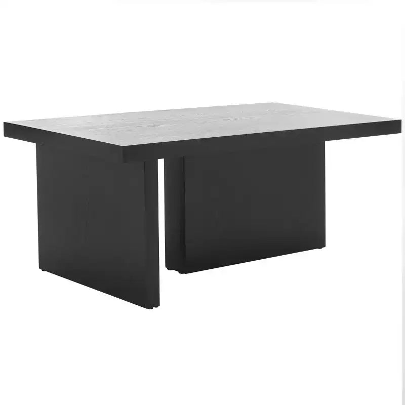 Table basse rectangulaire, ivoire/sable, cadre en bois, 1 pièce