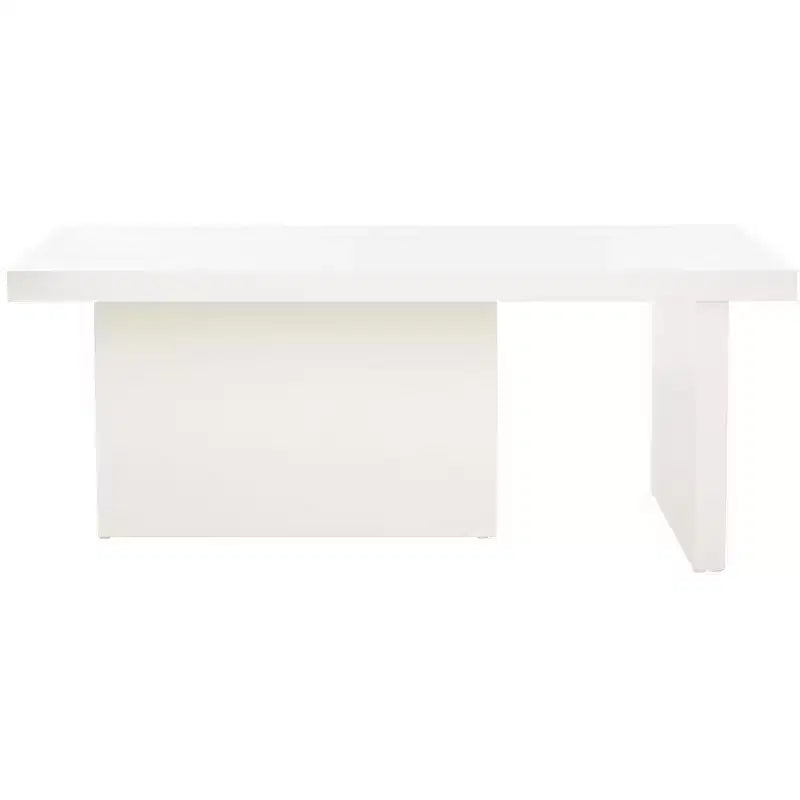 Table basse rectangulaire, ivoire/sable, cadre en bois, 1 pièce
