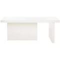 Table basse rectangulaire, ivoire/sable, cadre en bois, 1 pièce