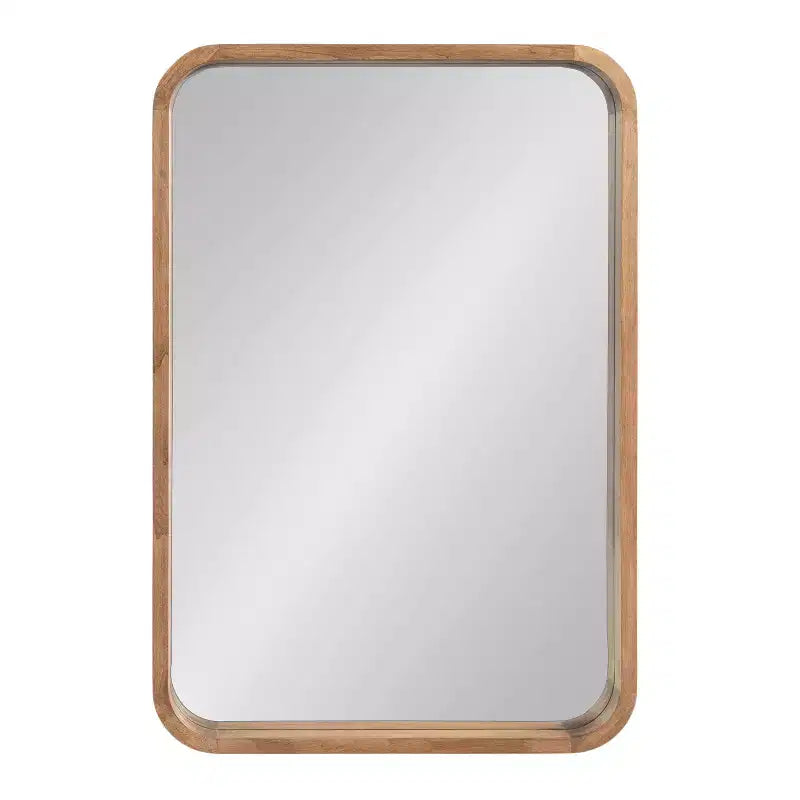 Miroir Mural Décoratif Rectangle Arrondi Encadré en Bois Hutton Kate & Laurel All Things Decor