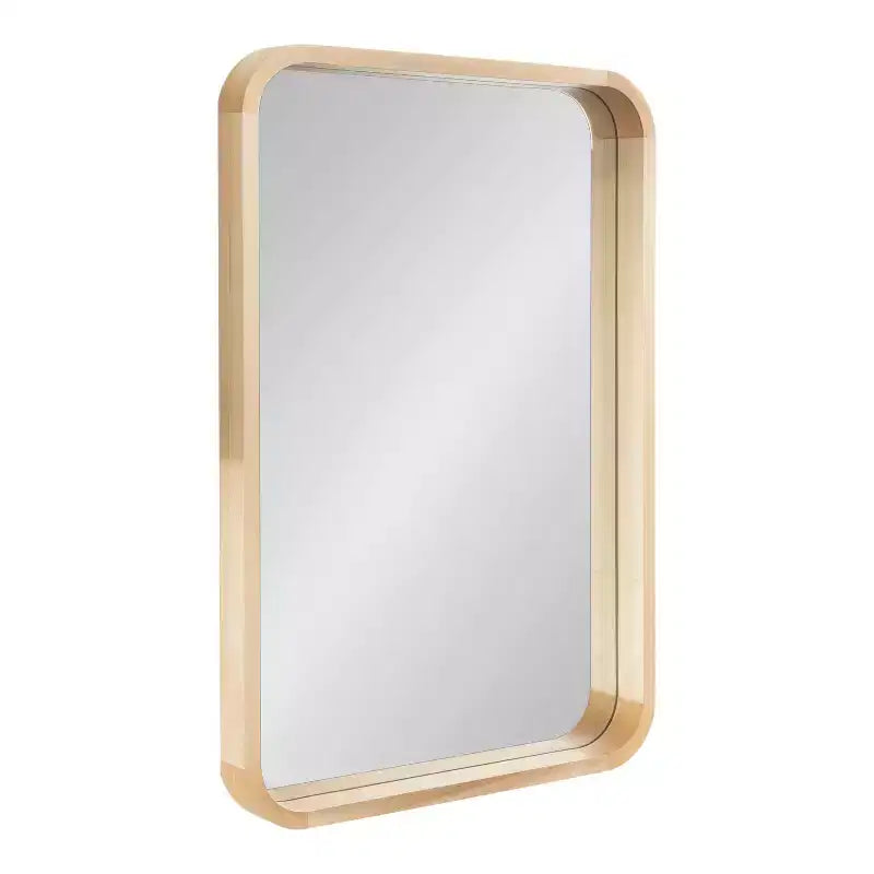 Miroir Mural Décoratif Rectangle Arrondi Encadré en Bois Hutton Kate & Laurel All Things Decor