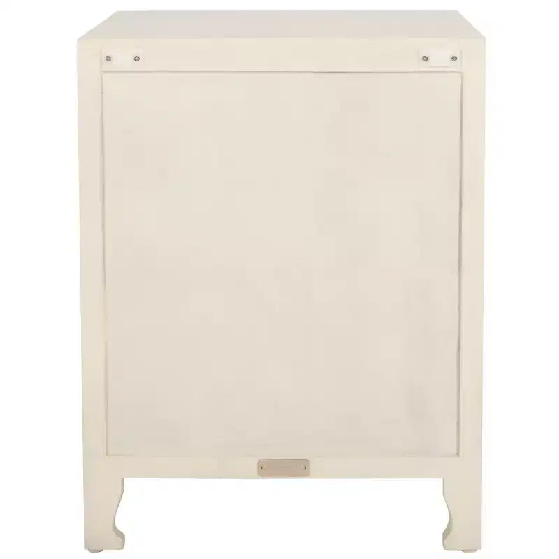 Table de chevet 2 étagères 1 porte Rayetta - NST5304 - Blanc délavé - Safavieh