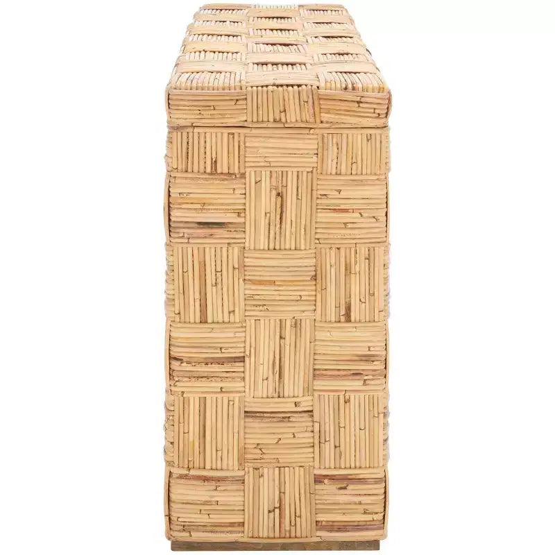 Console — Noir / Miel naturel / Blanc, Style côtier, 1 pièce