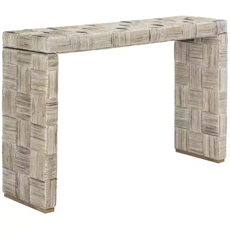 Console — Noir / Miel naturel / Blanc, Style côtier, 1 pièce