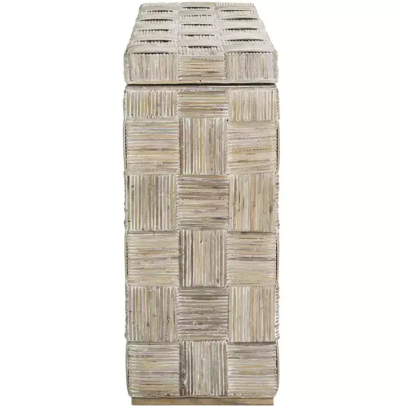 Console — Noir / Miel naturel / Blanc, Style côtier, 1 pièce