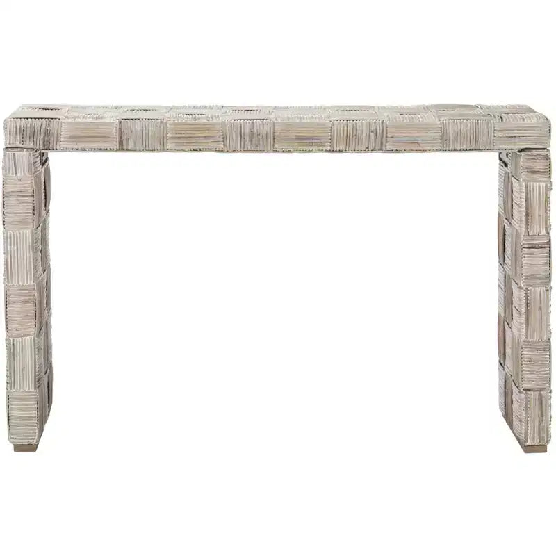 Console — Noir / Miel naturel / Blanc, Style côtier, 1 pièce