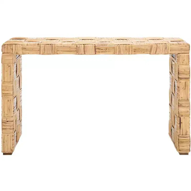 Console — Noir / Miel naturel / Blanc, Style côtier, 1 pièce