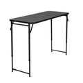 COSCO 20 x 48 Adjustable Height Folding Resin Utility Table, Black