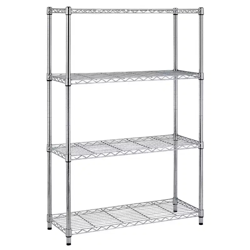 Étagère métallique à 4 niveaux FDW, unité de rangement robuste, organisateur de garage, rayonnage métallique